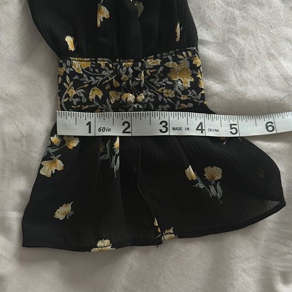 Lulu's Black Dress with Yellow Floral Accents - Picture 6 of 6